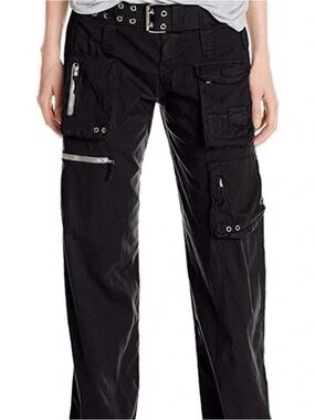 Johnny Was Black Cargo Pants with Utility Pockets 12